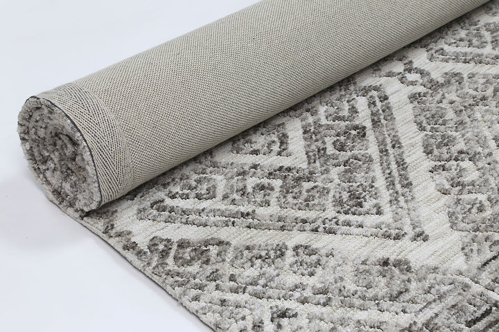 Amritsar Glenfalls Grey Tribal Rug - GLENGREY