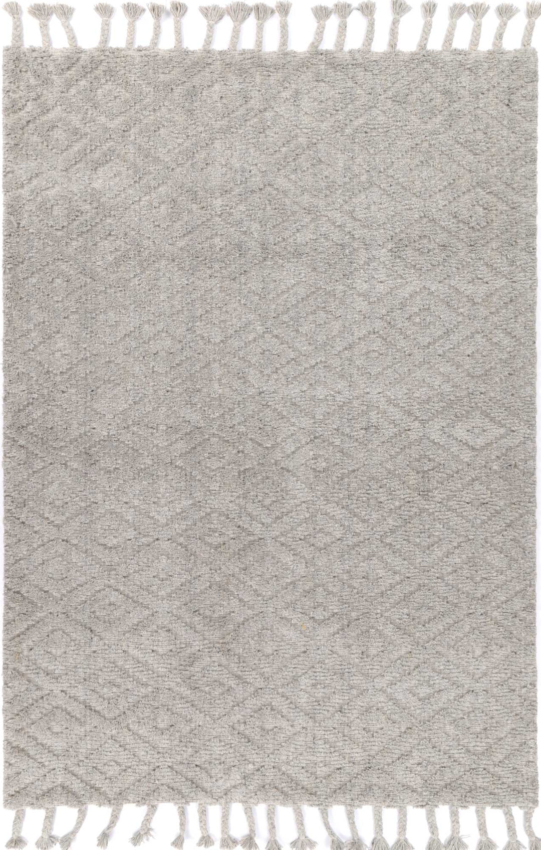 Goa Diamond Wool Blend Grey Rug - D4GRE
