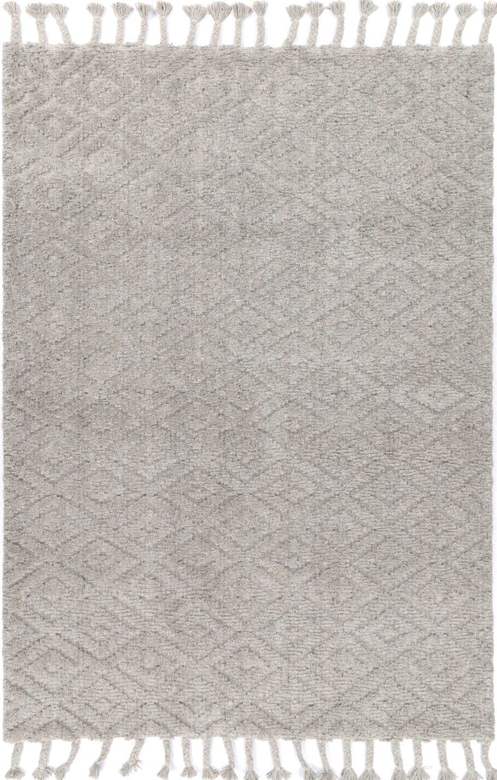 Goa Diamond Wool Blend Grey Rug - D4GRE