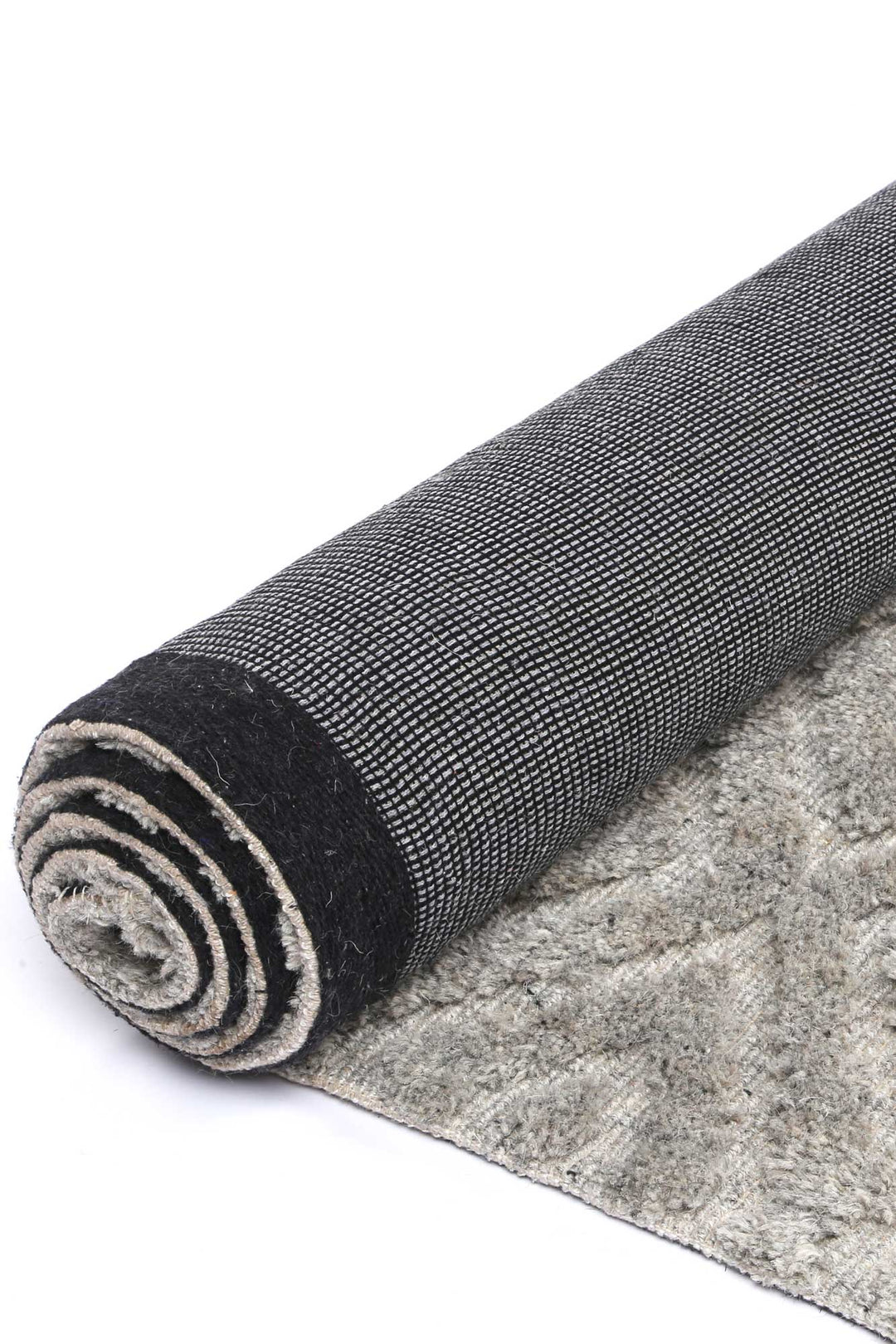 Goa Diamond Wool Blend Grey Rug - D4GRE