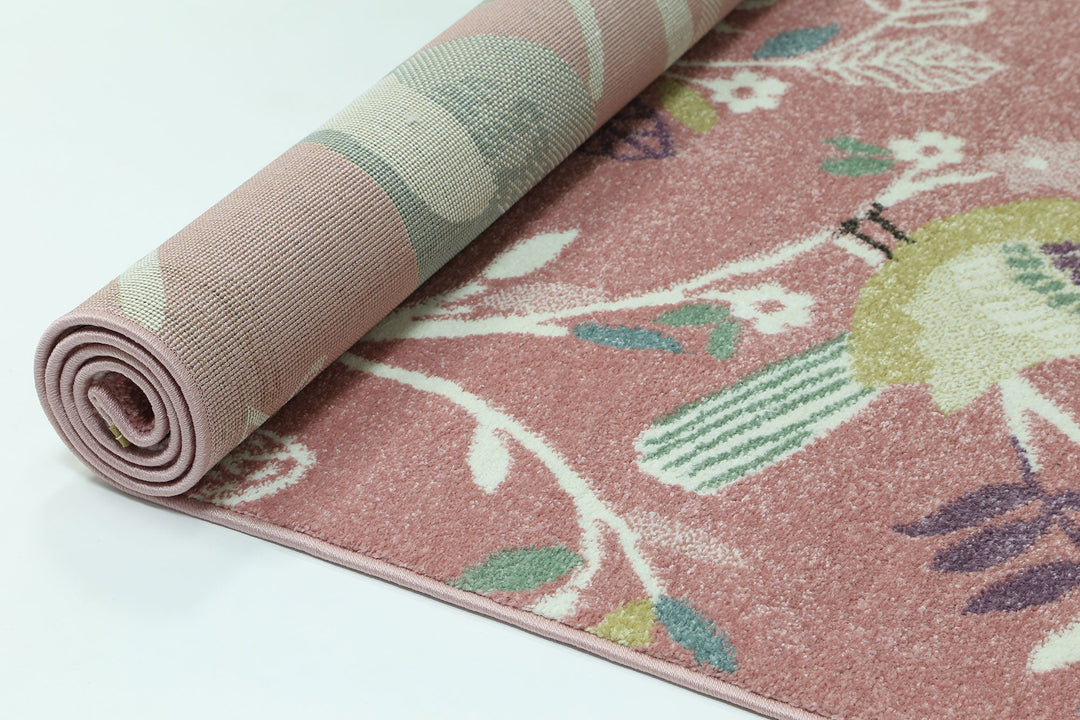 Bright Bird Rug Happy Feet Bright Birds Pink Kids Rug – Brand Ventures Pty Ltd