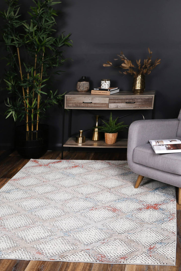Havana Corralillo Contemporary Cream & Gold Rug -06