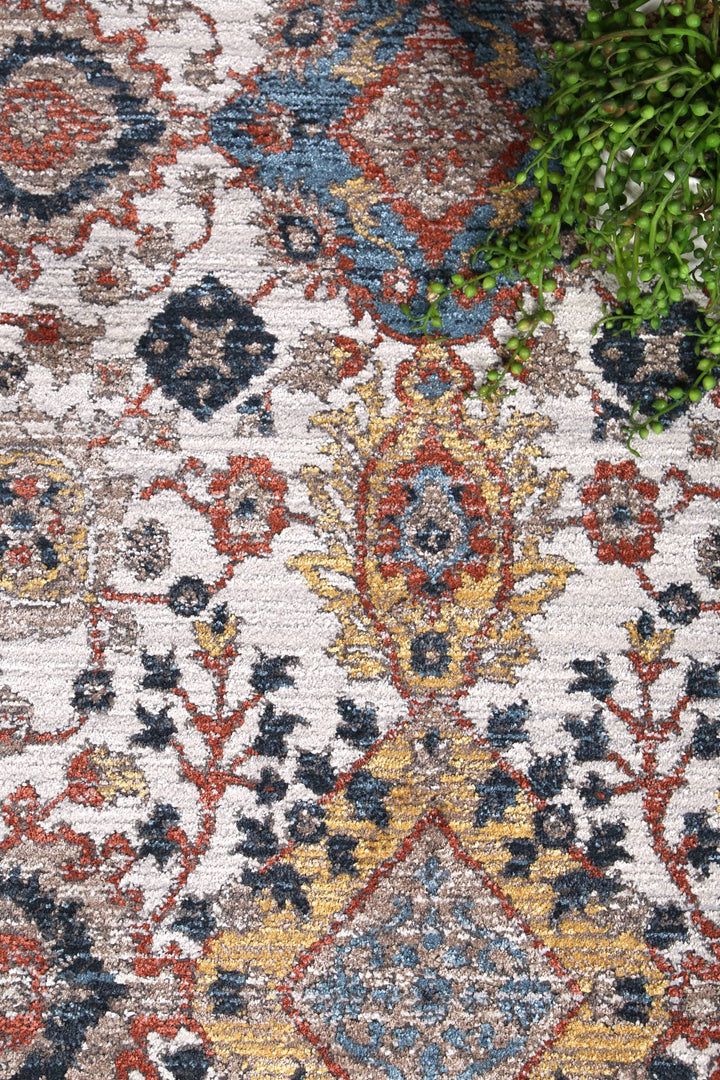 Havana Camacho Transitional Cream & Grey Rug -12