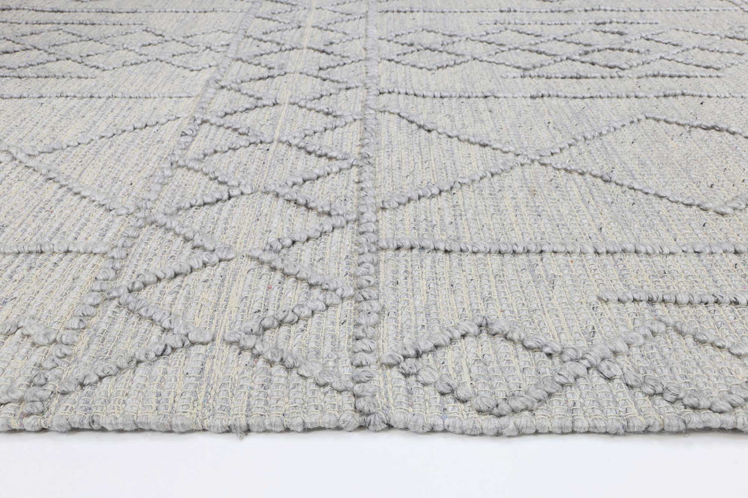 Himalaya Diamond Tribal Grey Wool Rug - 200 GREY