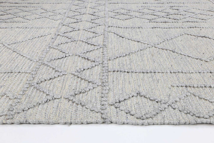 Himalaya Diamond Tribal Grey Wool Rug - 200 GREY