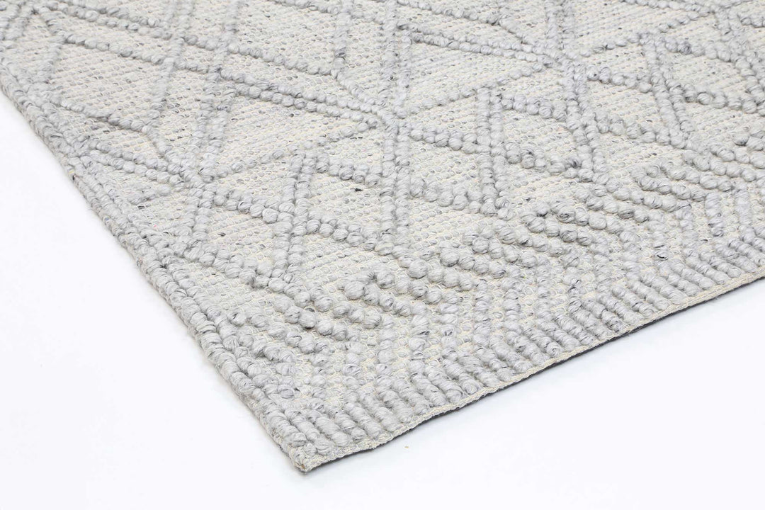 Himalaya Diamond Tribal Grey Wool Rug - 200 GREY