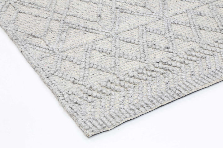 Himalaya Diamond Tribal Grey Wool Rug - 200 GREY
