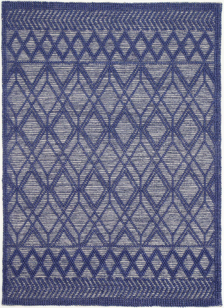Himalaya Tribal Blue Wool Rug - 700 BLUE