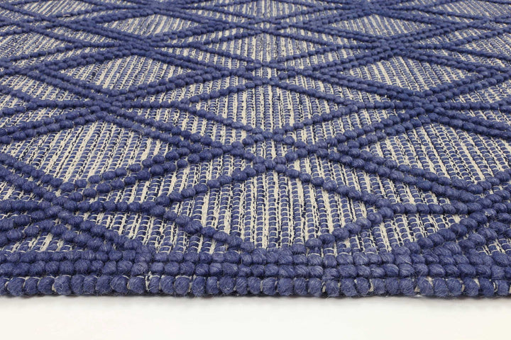 Himalaya Tribal Blue Wool Rug - 700 BLUE
