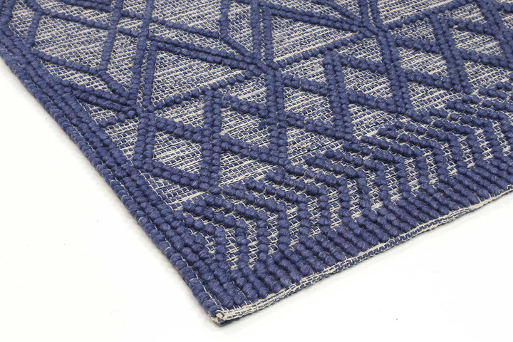 Himalaya Tribal Blue Wool Rug - 700 BLUE