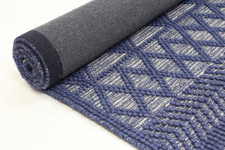 Himalaya Tribal Blue Wool Rug - 700 BLUE