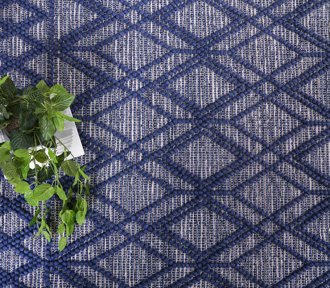 Himalaya Tribal Blue Wool Rug - 700 BLUE
