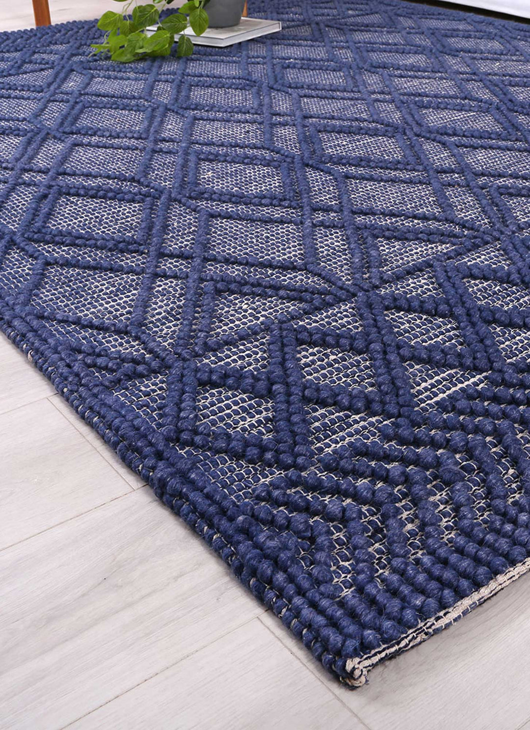 Himalaya Tribal Blue Wool Rug - 700 BLUE