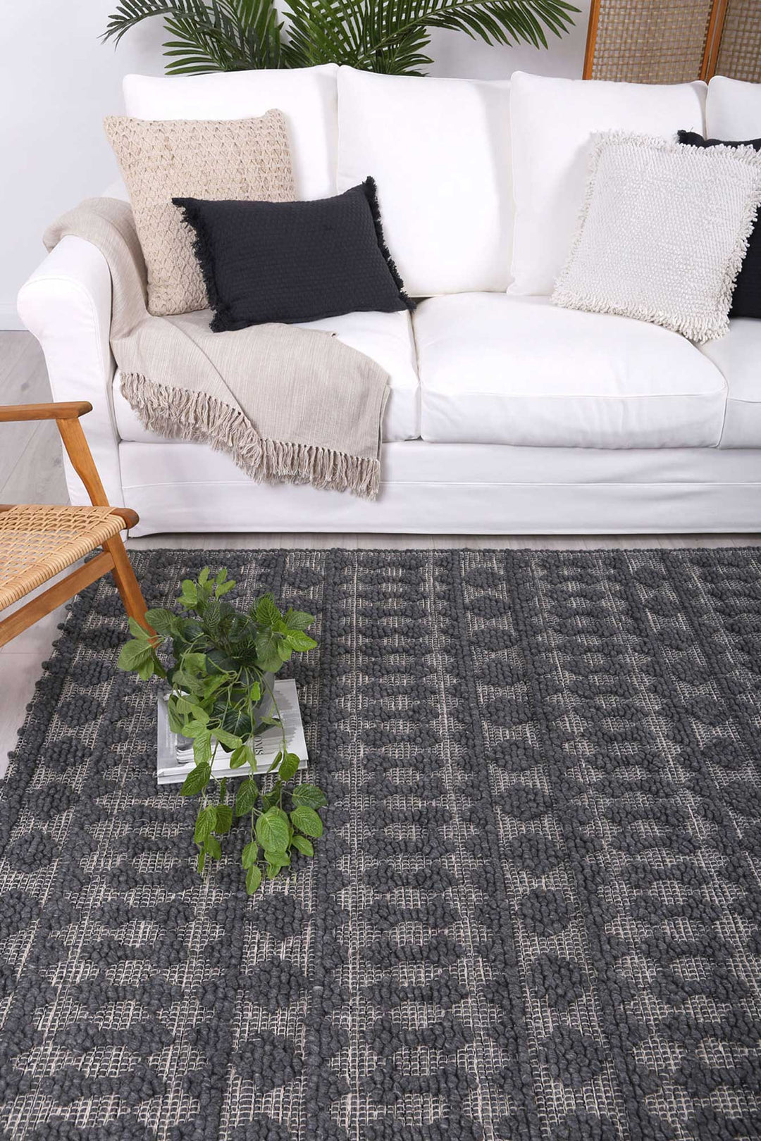 Himalaya Fine Tribal Grey Wool Rug - 900 GREY