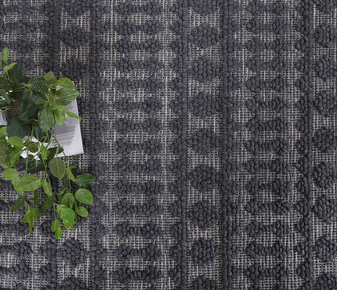 Himalaya Fine Tribal Grey Wool Rug - 900 GREY