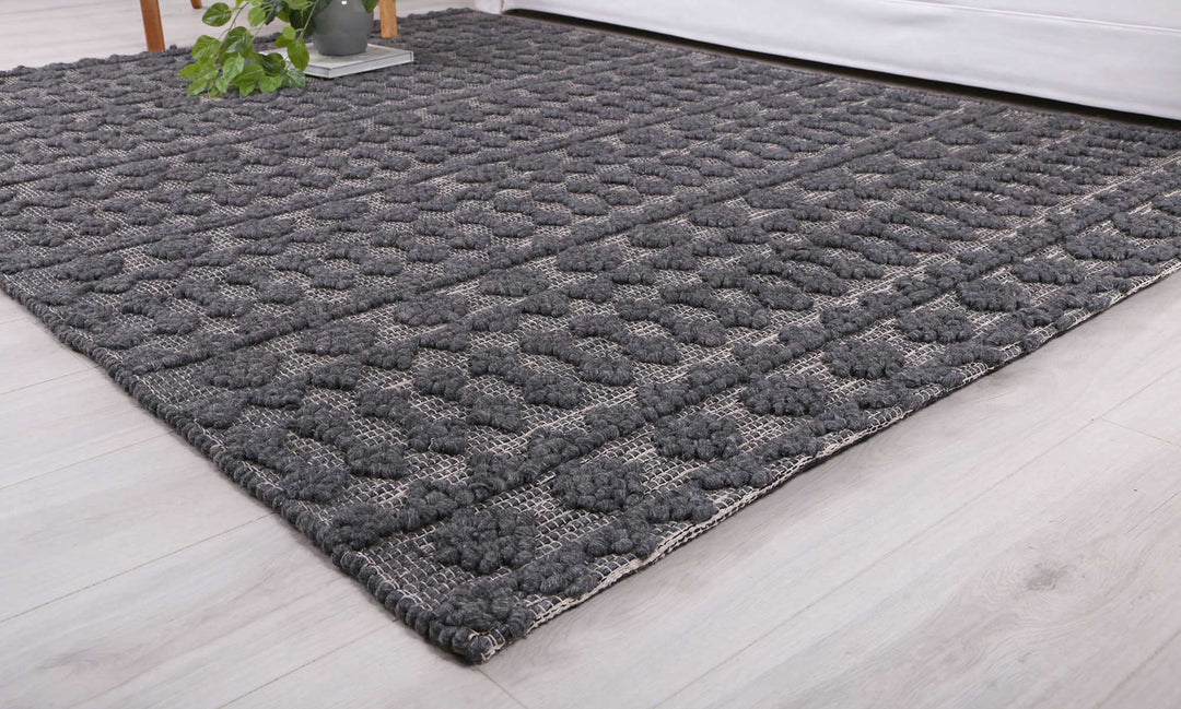 Himalaya Fine Tribal Grey Wool Rug - 900 GREY