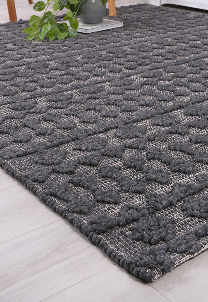 Himalaya Fine Tribal Grey Wool Rug - 900 GREY