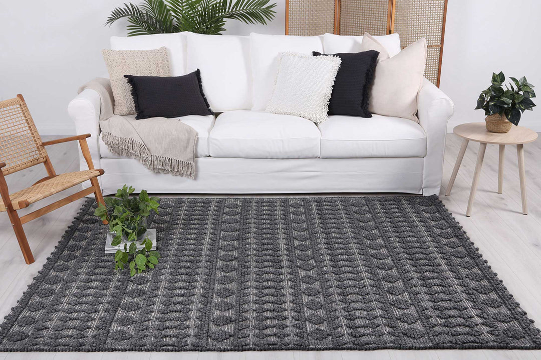 Himalaya Fine Tribal Grey Wool Rug - 900 GREY
