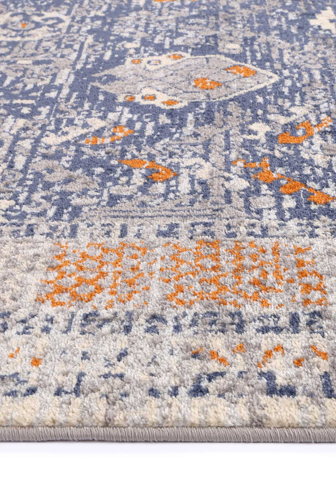 Inca Santiago Blue & Cream Contemporary Rug - INCA04