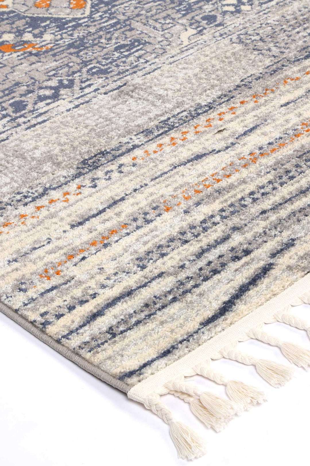 Inca Santiago Blue & Cream Contemporary Rug - INCA04