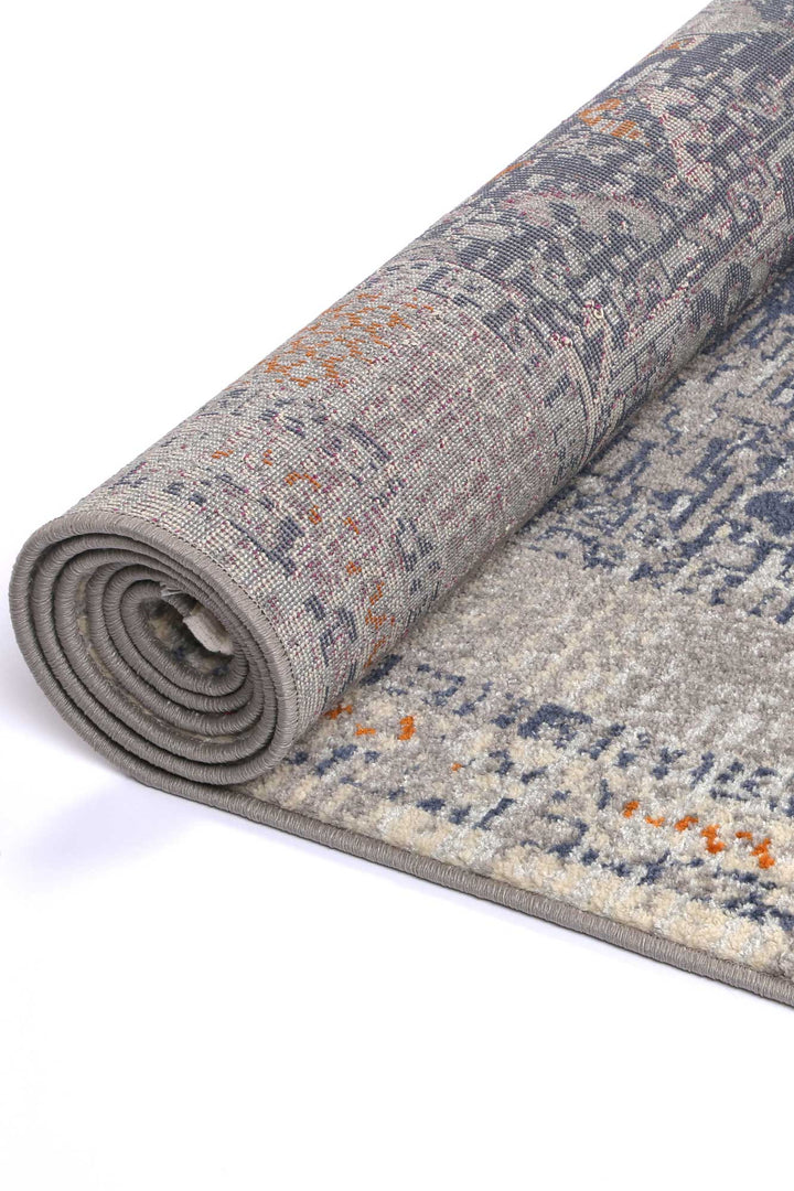 Inca Santiago Blue & Cream Contemporary Rug - INCA04