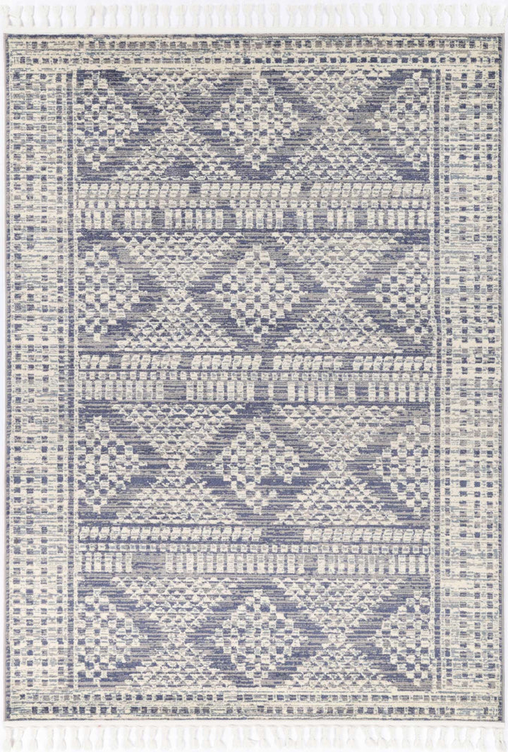 Inca Jauja Blue Contemporary Rug - INCA09