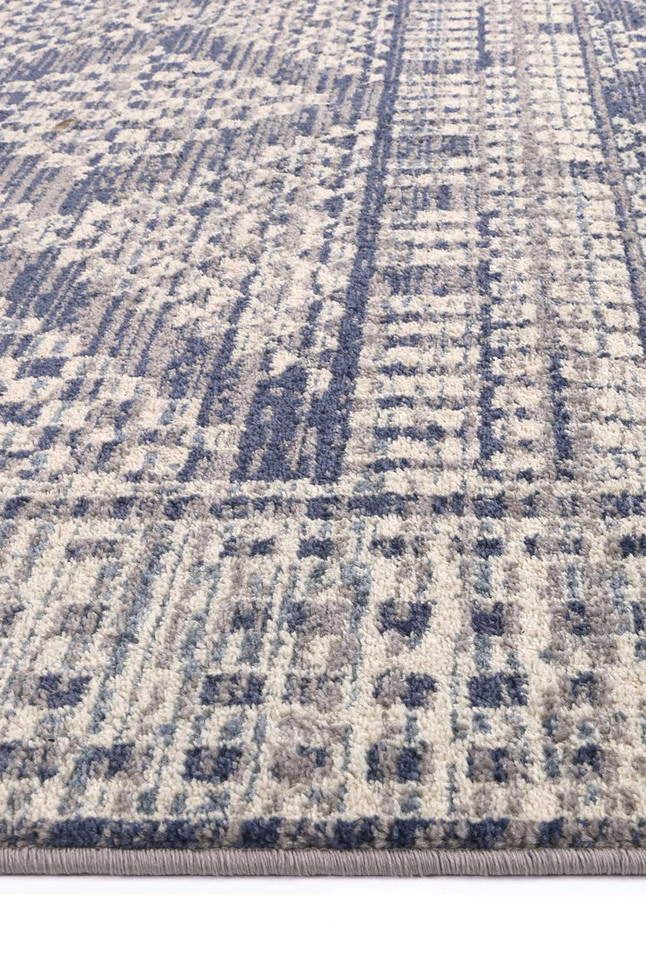Inca Jauja Blue Contemporary Rug - INCA09