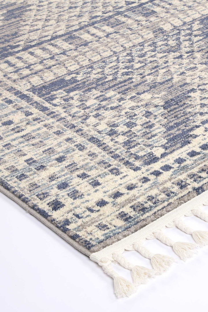 Inca Jauja Blue Contemporary Rug - INCA09