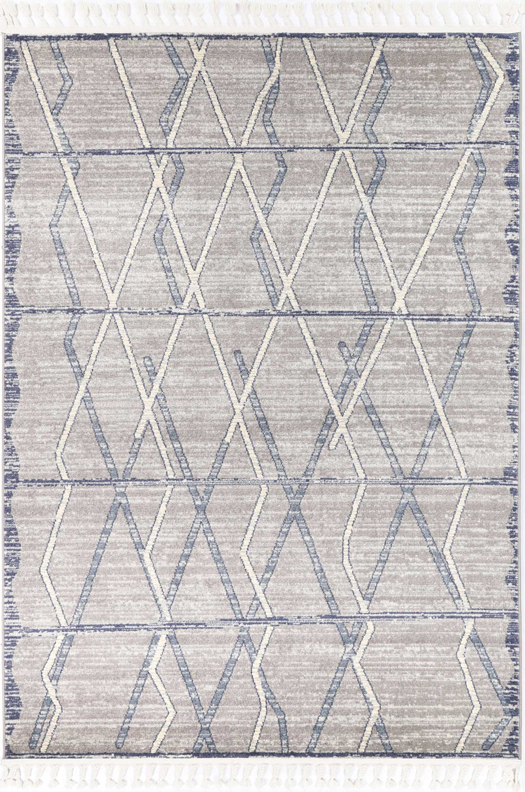 Inca Tupzia Blue & Grey Contemporary Rug - INCA14