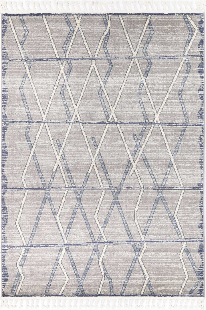 Inca Tupzia Blue & Grey Contemporary Rug - INCA14