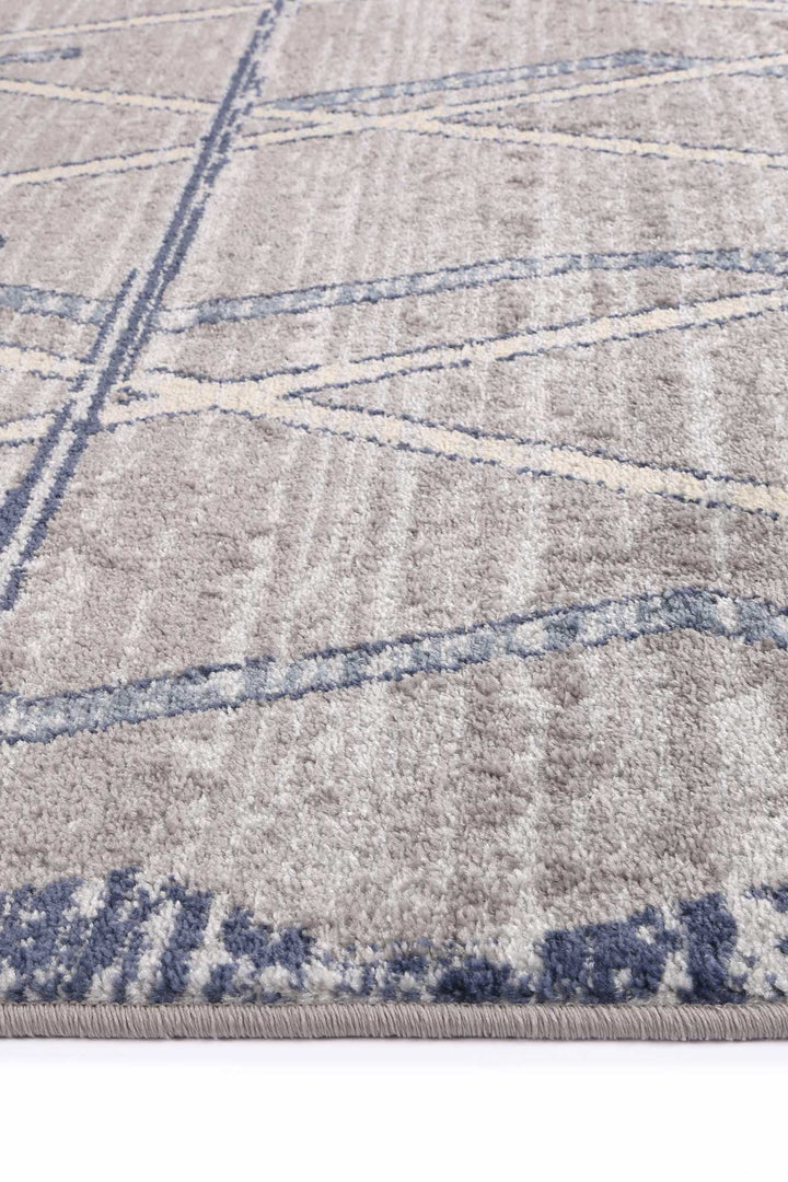 Inca Tupzia Blue & Grey Contemporary Rug - INCA14