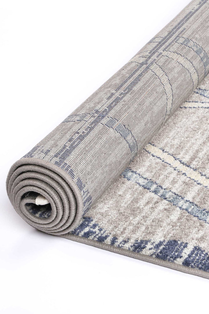 Inca Tupzia Blue & Grey Contemporary Rug - INCA14