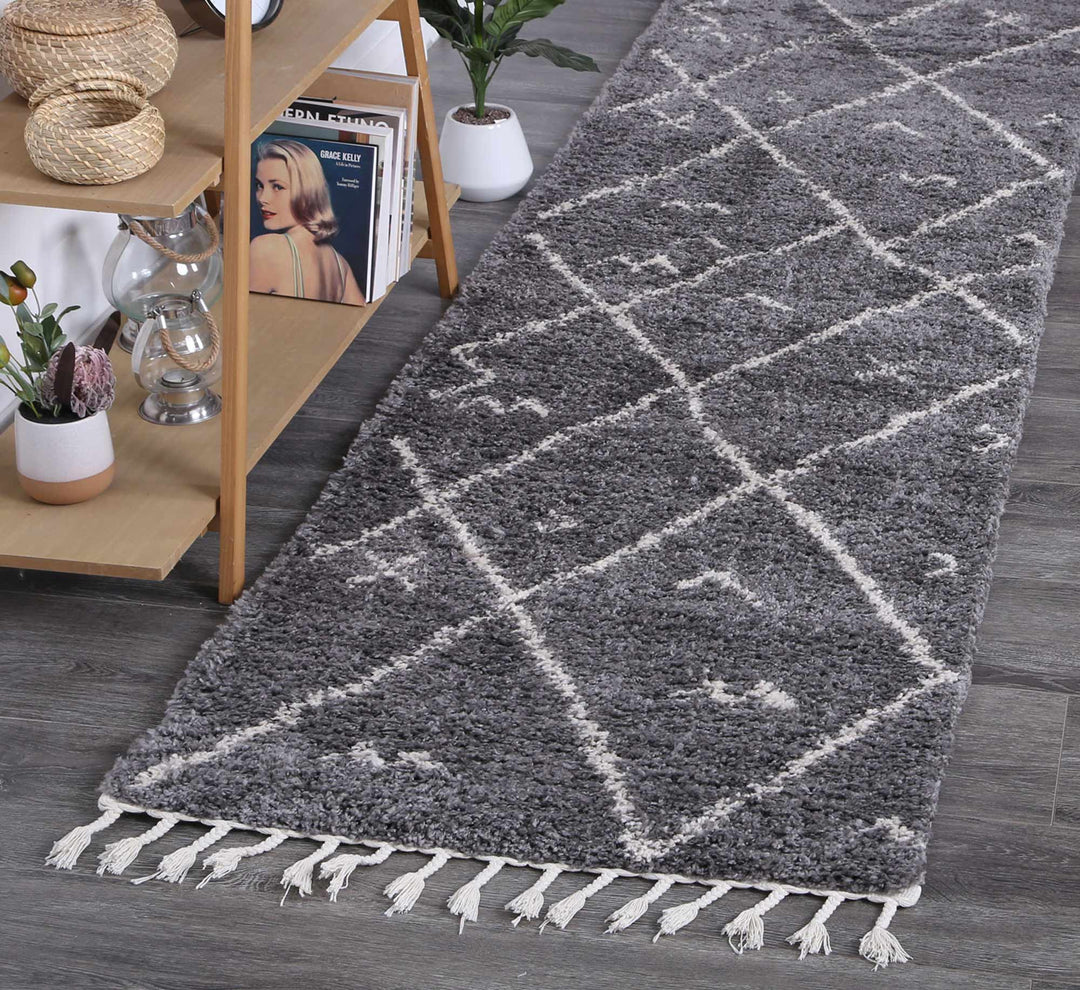 Kasbah Mizzie Tribal Cream Grey Rug - 31528 695