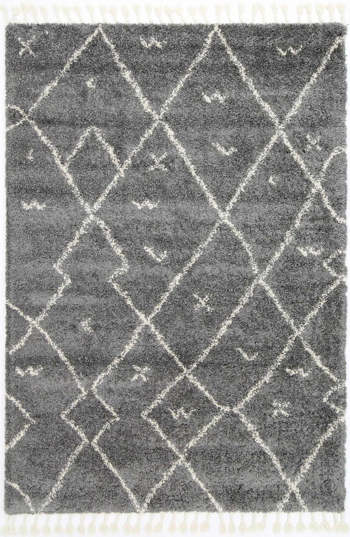 Kasbah Mizzie Tribal Cream Grey Rug - 31528 695