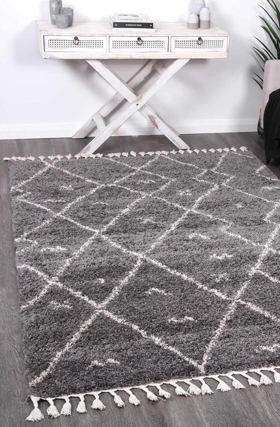 Kasbah Mizzie Tribal Cream Grey Rug - 31528 695