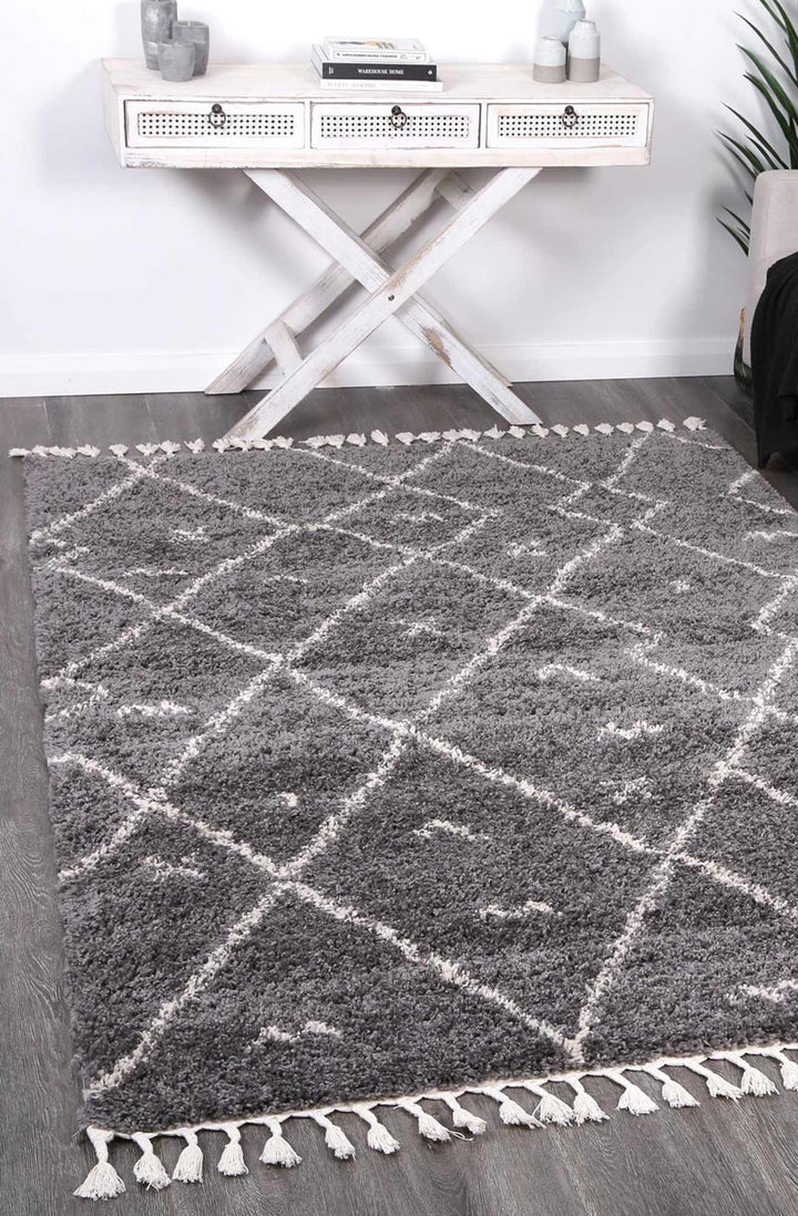 Kasbah Mizzie Tribal Cream Grey Rug - 31528 695