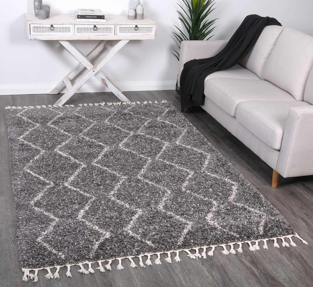 Kasbah Levi Fleck Tribal Grey Rug - 31530 095