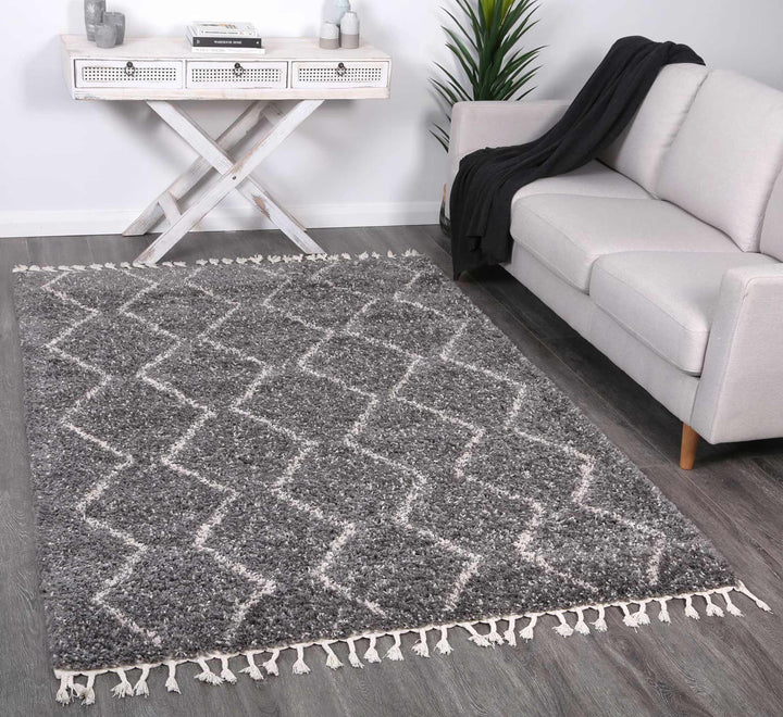 Kasbah Levi Fleck Tribal Grey Rug - 31530 095