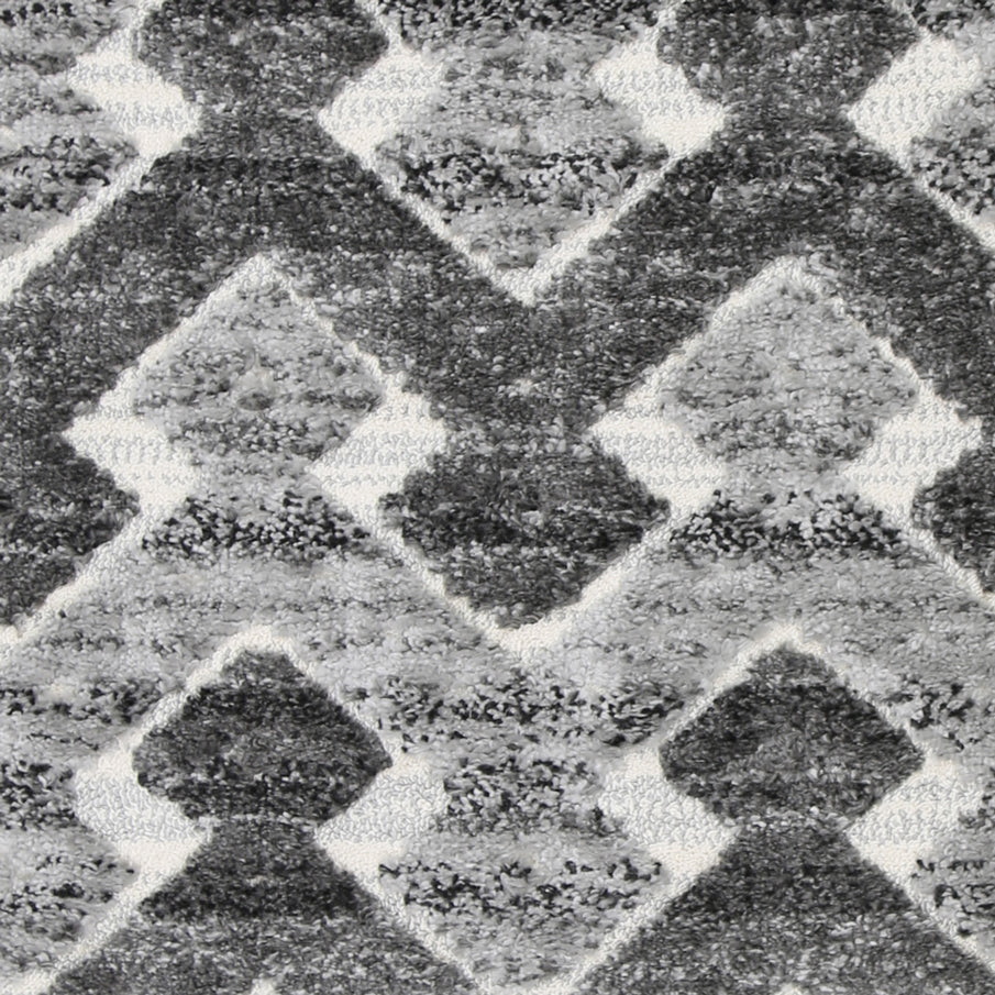 Kaza Tribal Carved Lines Cream Anthracite Rug - 9027B CREA