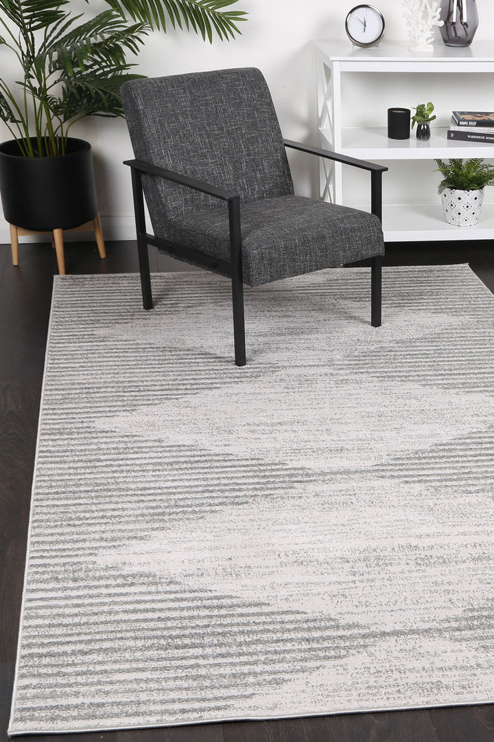 Kimberley Diamond Grey Contemporary Rug - 3GREY
