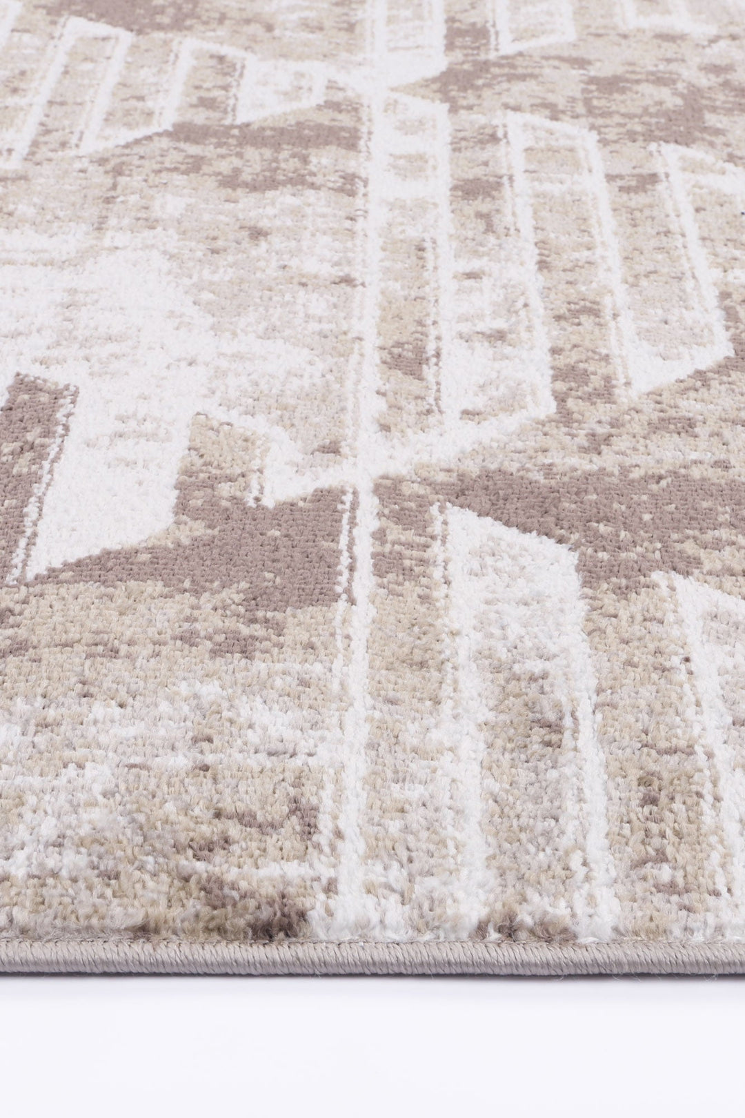 Kimberley Matrix Geometric Latte Rug - 4LATT