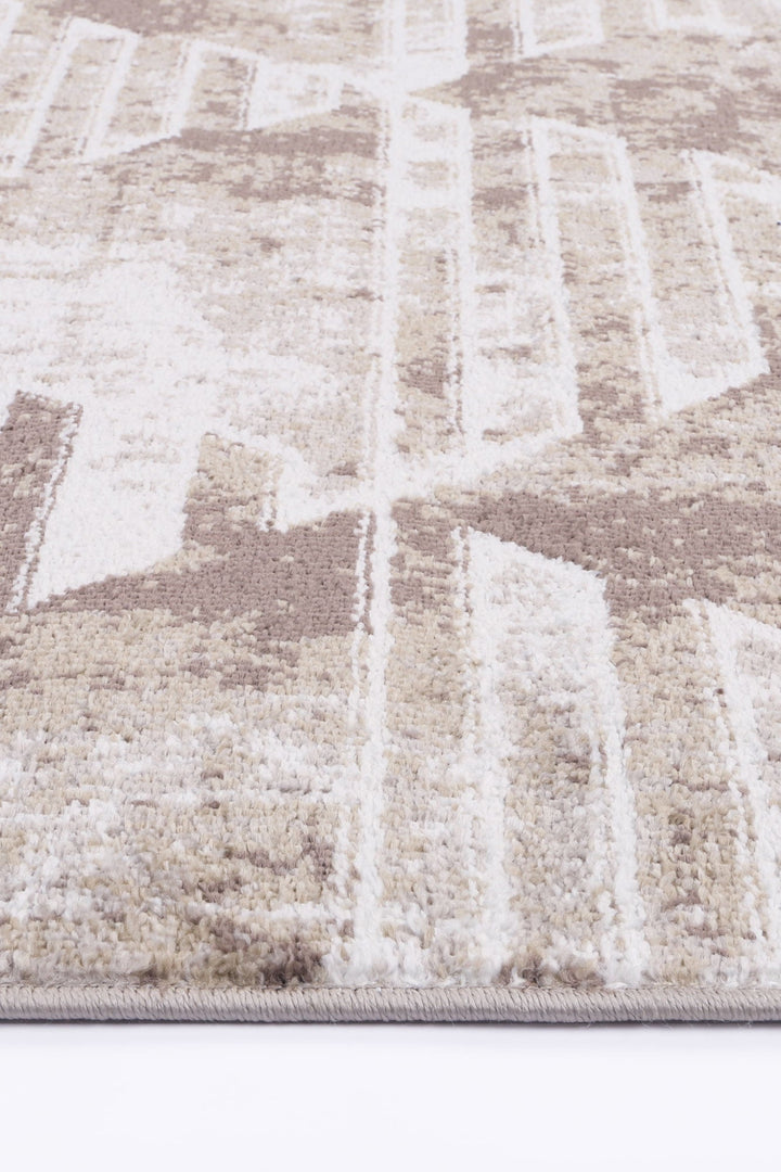 Kimberley Matrix Geometric Latte Rug - 4LATT
