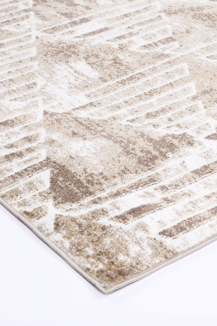 Kimberley Matrix Geometric Latte Rug - 4LATT