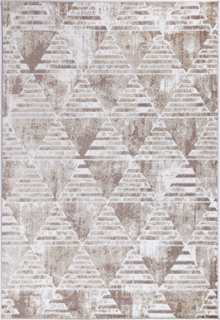 Kimberley Matrix Geometric Latte Rug - 4LATT