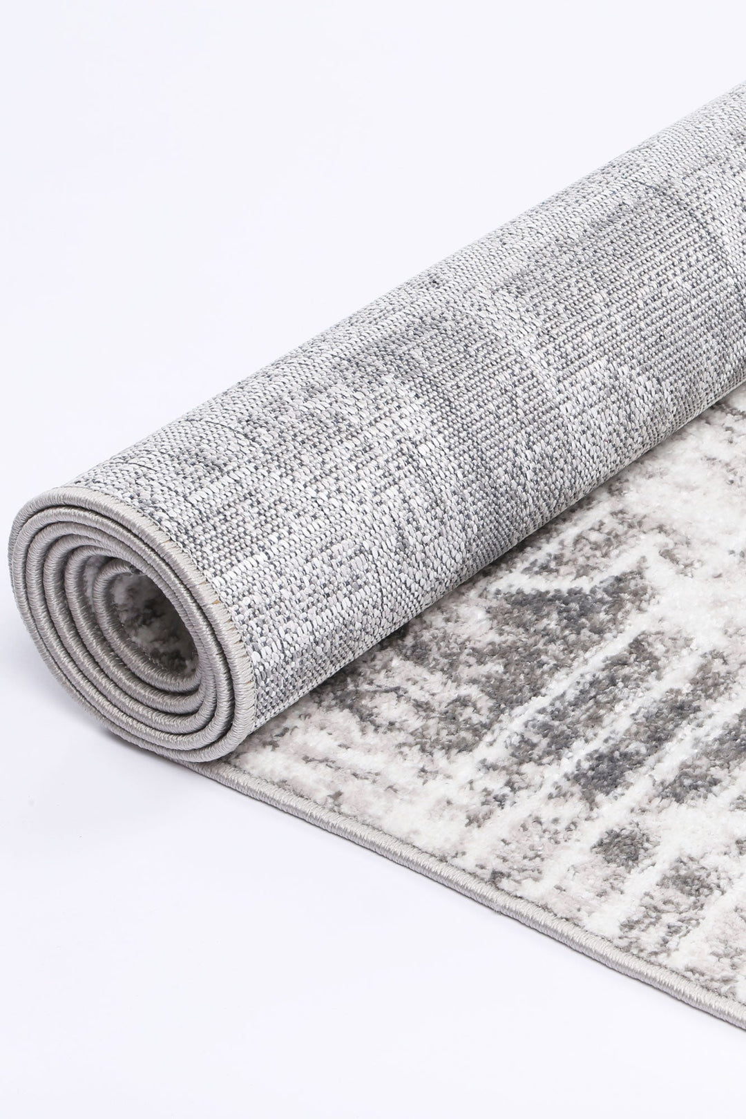 Kimberley Matrix Geometric Silver Rug - 4SILV