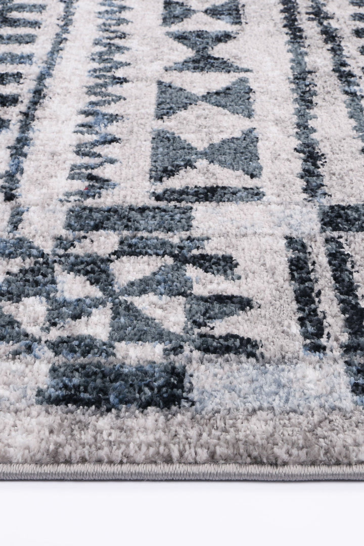 Kimberley Aztec Blue Contemporary Rug - 7BLUE