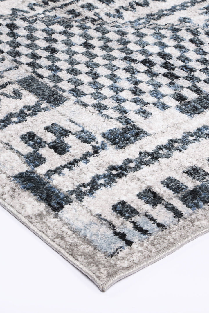 Kimberley Aztec Blue Contemporary Rug - 7BLUE