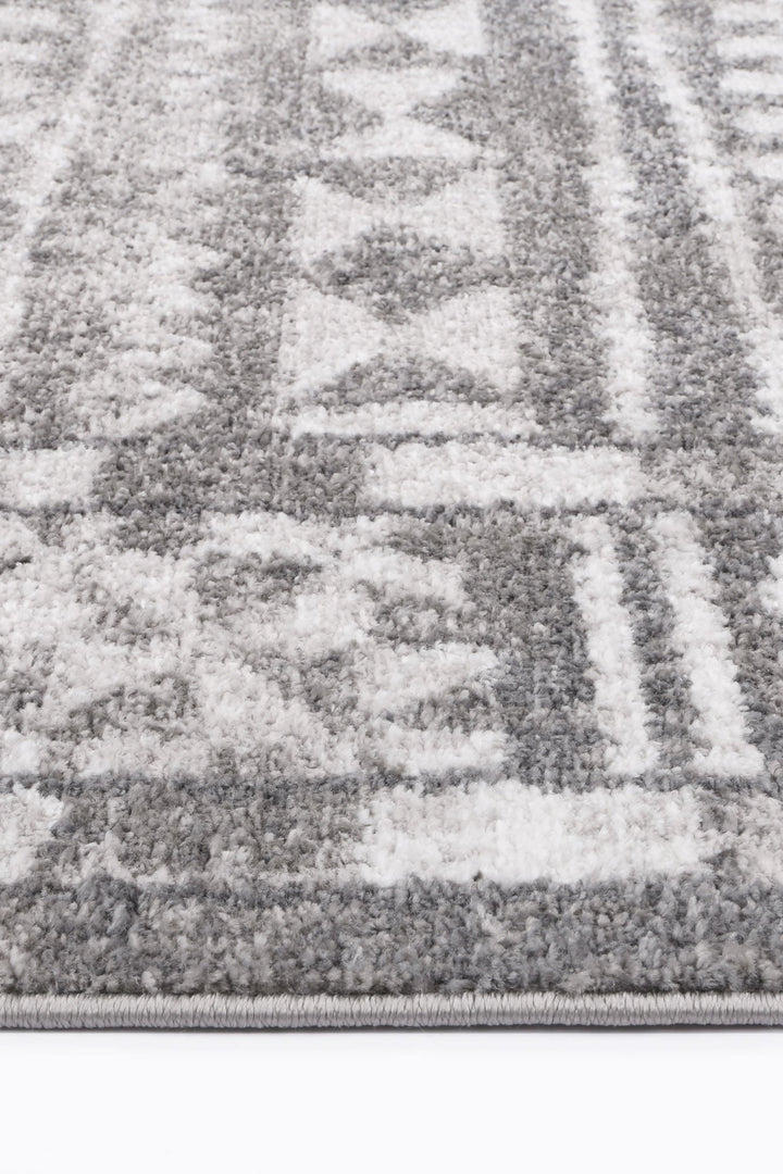 Kimberley Aztec Grey Contemporary Rug - 7GREY