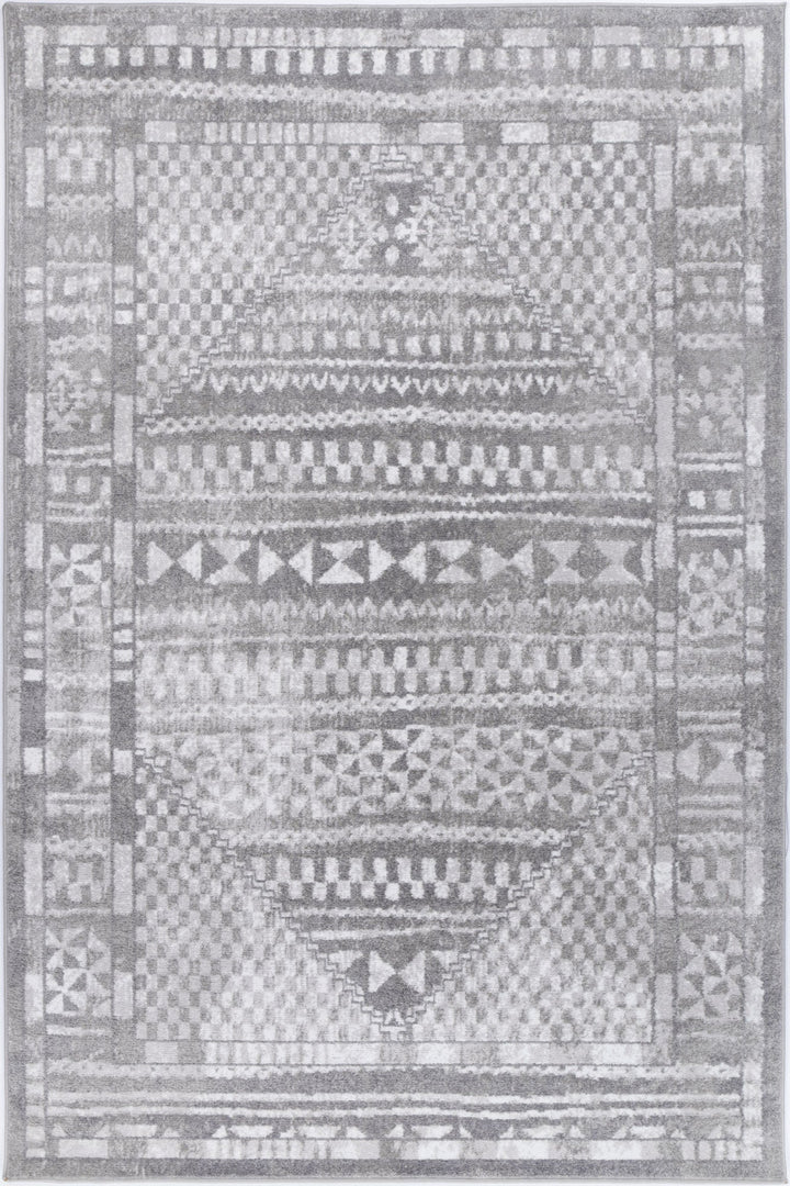 Kimberley Aztec Grey Contemporary Rug - 7GREY