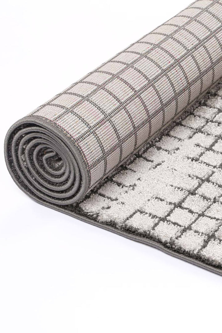Legend Bacchus Geometric Grey Rug - 4GREY
